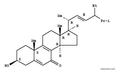 Molecular Structure of 121714-76-9 (3-hydroxy-24-ethylcholesta-5,8,22-trien-7-one)