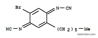 Molecular Structure of 121720-53-4 ((2-Bromo-5-hexyl-2,5-cyclohexadiene-1,4-diylidene)bis-cyanamide)