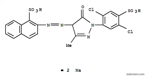 Molecular Structure of 12220-64-3 (disodium 2-[[1-(2,5-dichloro-4-sulphonatophenyl)-4,5-dihydro-3-methyl-5-oxo-1H-pyrazol-4-yl]azo]naphthalene-1-sulphonate)