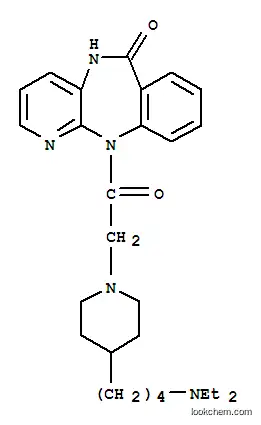Molecular Structure of 123548-16-3 (11-[[4-[4-(DIETHYLAMINO)BUTYL]-1-PIPERIDINYL]ACETYL]-5,11-DIHYDRO-6H-PYRIDO[2,3-B][1,4]BENZODIAZEPIN-6-ONE)