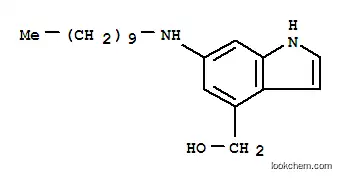 Molecular Structure of 123597-55-7 (6-(N-DECYLAMINO)-4-HYDROXYMETHYLINDOLE)