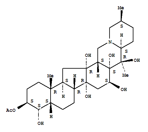 Cevane-3,4,12,14,16,17,20-heptol,3-acetate, (3b,4a,16b)-