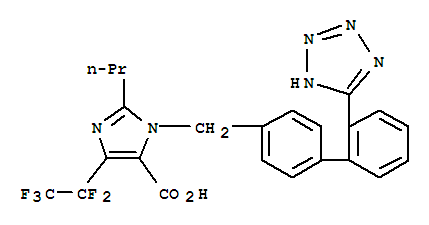 2-PROPYL-4-PENTAFLUOROETHYL-1-((2'-(1H-TETRAZOL-5-YL)BIPHENYL-4-YL)METHYL)IMIDAZOLE-5-CARBOXYLIC ACID