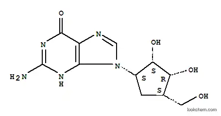 Molecular Structure of 125073-26-9 (2-amino-1,9-dihydro-9-(2,3-dihydroxy-4-(hydroxymethyl)cyclopentyl)-6H-purin-6-one)