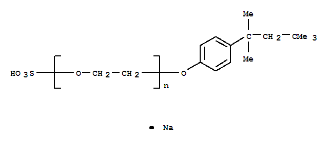 Poly(oxy-1,2-ethanediyl),a-sulfo-w-[4-(1,1,3,3-tetramethylbutyl)phenoxy]-,sodium salt (1:1)(12627-38-2)