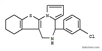 Molecular Structure of 126684-59-1 (4H-(1)Benzothieno(3,2-f)pyrrolo(1,2-a)(1,4)diazepine, 5,6,7,8,9,10-hex ahydro-4-(3-chlorophenyl)-)