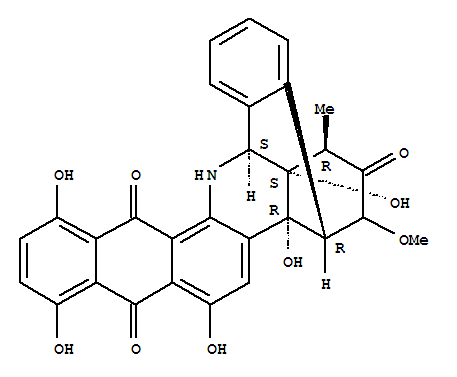 9,8,14-[1]Butanyl[4]ylideneanthra[1,2-b]benz[f]azocine-5,16,19-trione,8,9,14,15-tetrahydro-1,4,6,8,17-pentahydroxy-20-methoxy-18-methyl-,(8R,9R,14S,17S,18R)- (9CI)