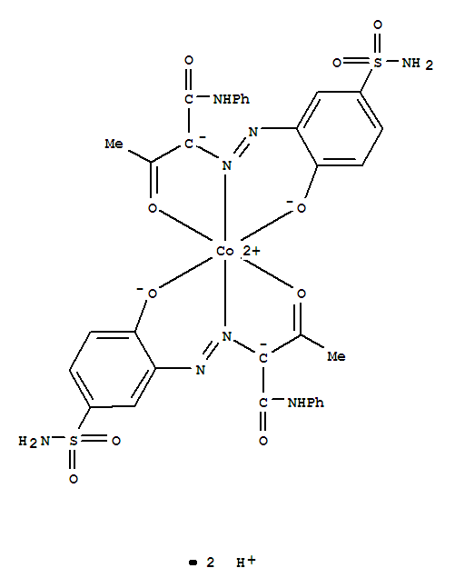 Cobaltate(2-),bis[2-[2-[5-(aminosulfonyl)-2-(hydroxy-kO)phenyl]diazenyl-kN1]-3-(oxo-kO)-N-phenylbutanamidato(2-)]-, hydrogen (1:2)(12715-61-6)