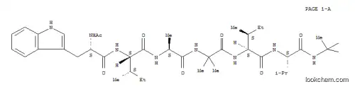 Acetyl-tryptophyl-isoleucyl-alanyl-aminoisobutyryl-isoleucyl-valyl-aminoisobutyryl-leucyl-aminoisobutyryl-proline methyl ester