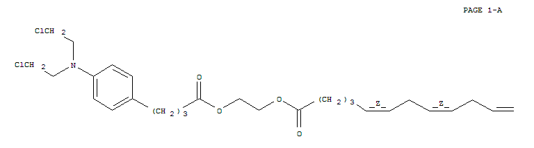 Benzenebutanoic acid,4-[bis(2-chloroethyl)amino]-, 2-[(1-oxo-5,8,11,14-eicosatetraenyl)oxy]ethylester, (all-Z)- (9CI)