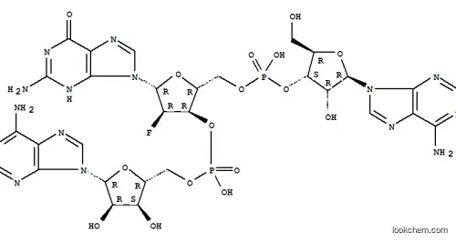 Molecular Structure of 131889-16-2 (adenyl-(3',5')-2'-deoxyfluoroguanylyl-(3',5')-adenosine)