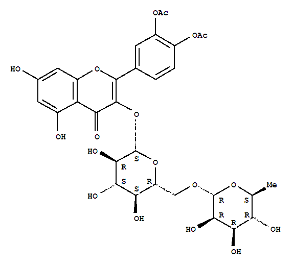 [2-acetyloxy-4-[5,7-dihydroxy-4-oxo-3-[(2S,3R,4S,5S,6R)-3,4,5-trihydroxy-6-[[(2R,3R,4R,5R,6S)-3,4,5-trihydroxy-6-methyloxan-2-yl]oxymethyl]oxan-2-yl]oxychromen-2-yl]phenyl] acetate