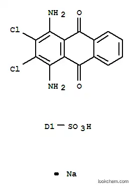 Molecular Structure of 1323-87-1 (sodium 5,8-diamino-6,7-dichloro-9,10-dihydro-9,10-dioxoanthracene-2-sulphonate)