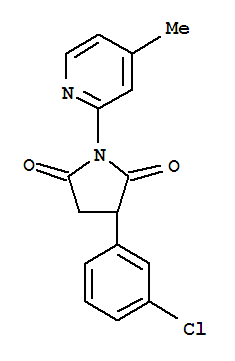 3-(3-CHLOROPHENYL)-1-(4-METHYL-PYRIDIN-2-YL)-2,5-PYRROLIDINEDIONE