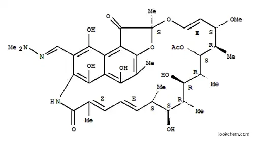 Molecular Structure of 13292-34-7 (3-((dimethylhydrazono)methyl)rifamycin SV)