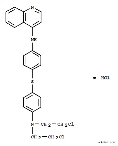 Molecular Structure of 133041-55-1 (N-[4-[4-[bis(2-chloroethyl)amino]phenyl]sulfanylphenyl]quinolin-4-amin e hydrochloride)