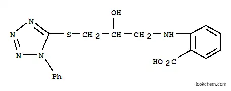 Molecular Structure of 133506-53-3 (2-[[2-hydroxy-3-(1-phenyltetrazol-5-yl)sulfanyl-propyl]amino]benzoic a cid)