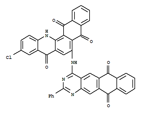 Naphth[2,3-c]acridine-5,8,14(13H)-trione,10-chloro-6-[(6,11-dihydro-6,11-dioxo-2-phenylnaphtho[2,3-g]quinazolin-4-yl)amino]-