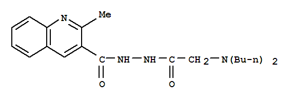 3-Quinolinecarboxylicacid, 2-methyl-, 2-[2-(dibutylamino)acetyl]hydrazide