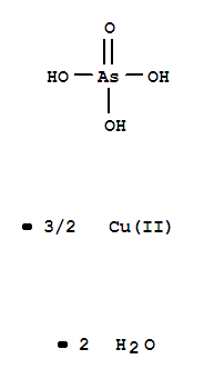 Arsenic acid (H3AsO4),copper(2+) salt (2:3), tetrahydrate (9CI)