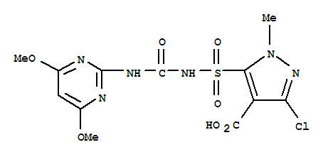 3-CHLORO-5-[(4,6-DIMETHOXYPYRIMIDIN-2-YL)CARBAMOYLSULFAMOYL]-1-METHYL- PYRAZOLE-4-CARBOXYLIC ACID
