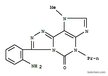 Molecular Structure of 135445-84-0 (6,9-Dihydro-9-methyl-6-n-propyl-3-(2-aminophenyl)-5H-1,2,4-triazolo(3, 4-i)purin-5-one)
