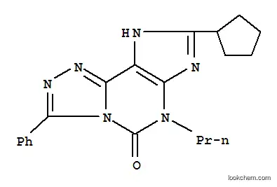 Molecular Structure of 135445-96-4 (8-cyclopentyl-3-phenyl-6-propyl-1,6-dihydro-5H-[1,2,4]triazolo[3,4-i]purin-5-one)