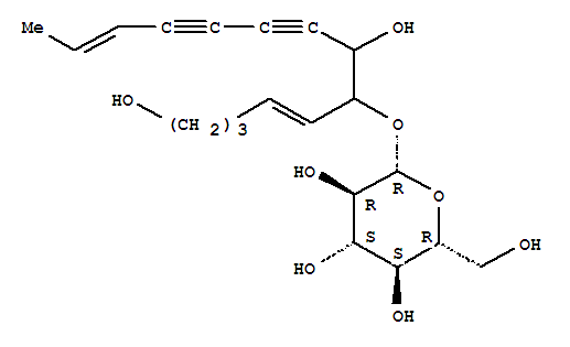 (4E,12E)-1,7-Dihydroxy-4,12-tetradecadiene-8,10-diyn-6-yl hexopyranoside