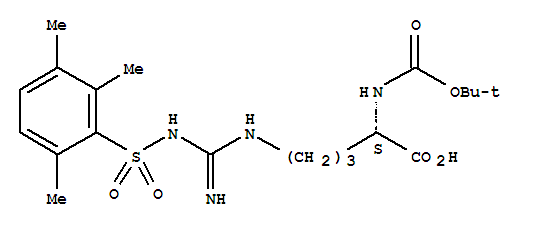 L-Ornithine,N2-[(1,1-dimethylethoxy)carbonyl]-N5-[imino[[(2,3,6-trimethylphenyl)sulfonyl]amino]methyl]-
