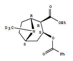 8-Azabicyclo[3.2.1]octane-2-carboxylicacid, 3-(benzoyloxy)-8-(methyl-d3)-, ethyl ester, (1R,2R,3S,5S)- (9CI)