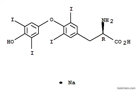 Molecular Structure of 137-53-1 (D-THYROXINE SODIUM SALT)