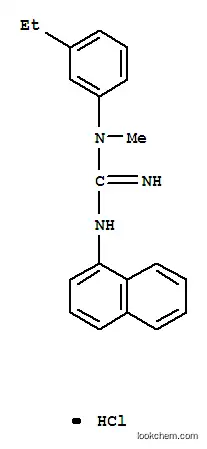 Molecular Structure of 137160-11-3 (Guanidine,N-(3-ethylphenyl)-N-methyl-N'-1-naphthalenyl-, hydrochloride (1:1))