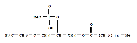 Hexadecanoic acid,2-[(hydroxymethoxyphosphinyl)oxy]-3-(2,2,2-trifluoroethoxy)propyl ester