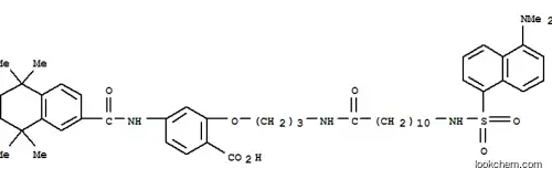 Molecular Structure of 137757-03-0 (2-(aminopropyl-1-oxyl)-4-((5,6,7,8-tetrahydro-5,5,8,8-tetramethyl-2-naphthalenyl)carboxamido)benzoic acid)