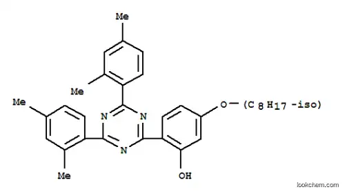 Molecular Structure of 137759-38-7 (2,4-Bis(2,4-dimethylphenyl)-6-(2-hydroxy-4-iso-octyloxyphenyl)-1,3,5-triazine)