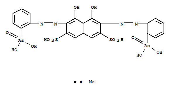 2,7-Naphthalenedisulfonicacid, 3,6-bis[2-(2-arsonophenyl)diazenyl]-4,5-dihydroxy-, sodium salt (1:?)