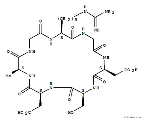 Molecular Structure of 138749-61-8 (cyclo(glycyl-arginyl-glycyl-aspartyl-seryl-aspartyl-alanyl))