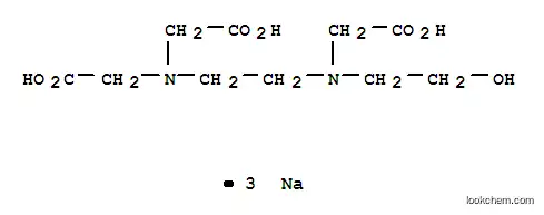 Molecular Structure of 139-89-9 (N-(2-HYDROXYETHYL)ETHYLENEDIAMINE-N,N',N'-TRIACETIC ACID TRISODIUM SALT)