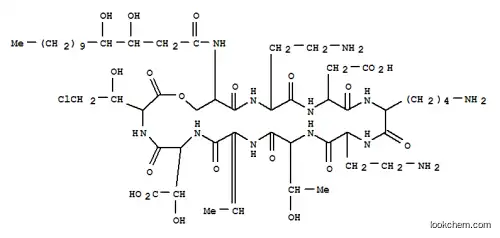 2-[(9Z)-18-(4-aminobutyl)-15,24-bis(2-aminoethyl)-21-(carboxymethyl)-3-(2-chloro-1-hydroxyethyl)-27-(3,4-dihydroxytetradecanoylamino)-9-ethylidene-12-(1-hydroxyethyl)-2,5,8,11,14,17,20,23,26-nonaoxo-1-oxa-4,7,10,13,16,19,22,25-octazacyclooctacos-6-yl]-2-hydroxyacetic acid
