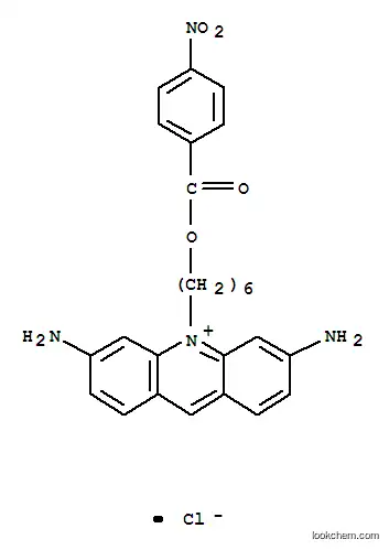 Molecular Structure of 139263-56-2 (3,6-diamino-10-(6-(4-nitrobenzoyloxy)hexyl)acridinium)