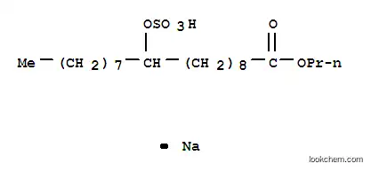 Molecular Structure of 140-00-1 (sodium 1-propyl 10-(sulphooxy)octadecanoate)