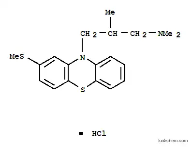 Molecular Structure of 14056-64-5 (N,N,beta-trimethyl-2-(methylthio)-10H-phenothiazine-10-propylamine monohydrochloride)