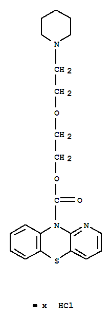 10H-Pyrido[3,2-b][1,4]benzothiazine-10-carboxylicacid, 2-[2-(1-piperidinyl)ethoxy]ethyl ester, hydrochloride (1: )