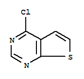 Molecular Structure of 14080-59-2 (Thieno[2,3-d]pyrimidine,4-chloro-)