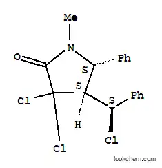 Molecular Structure of 141032-42-0 (3,3-dichloro-4-(alpha-chlorobenzyl)-1-methyl-5-phenyl-2-pyrrolidinone)