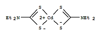 Molecular Structure of 14239-68-0 (Cadmium,bis(N,N-diethylcarbamodithioato-kS,kS')-, (T-4)-)