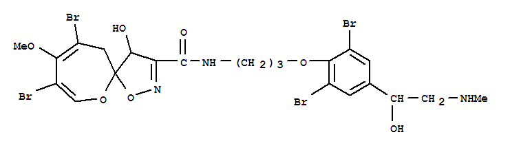 7,9-dibromo-N-[3-[2,6-dibromo-4-[1-hydroxy-2-(methylamino)ethyl]phenoxy]propyl]-4-hydroxy-8-methoxy-1,11-dioxa-2-azaspiro[4.6]undeca-2,7,9-triene-3-carboxamide
