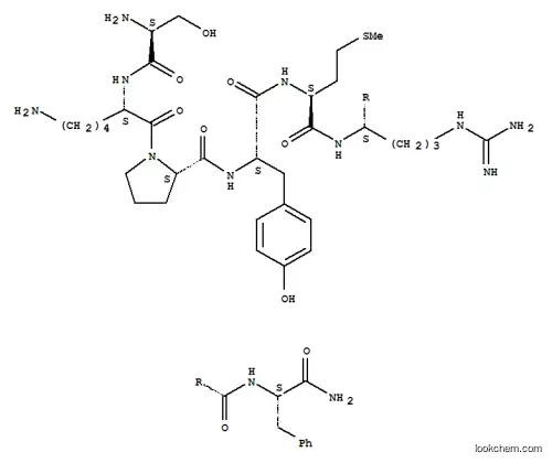 Molecular Structure of 144909-42-2 (seryl-lysyl-prolyl-tyrosyl-methionyl-arginyl-phenylalaninamide)