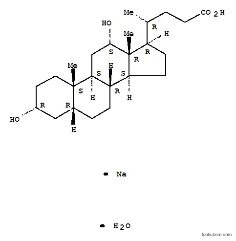 Molecular Structure of 145224-92-6 (DEOXYCHOLIC ACID SODIUM SALT MONOHYDRATE)