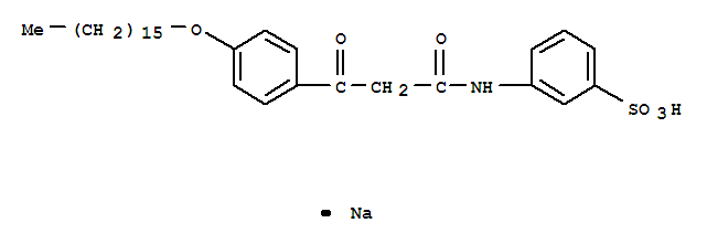 Benzenesulfonic acid,3-[[3-[4-(hexadecyloxy)phenyl]-1,3-dioxopropyl]amino]-, sodium salt (1:1)